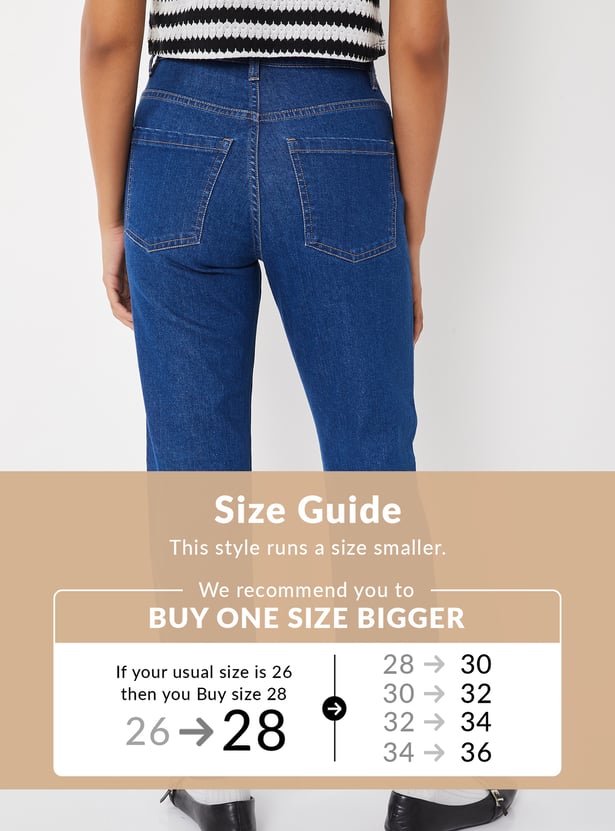 Women High Rise Straight Fit Jeans