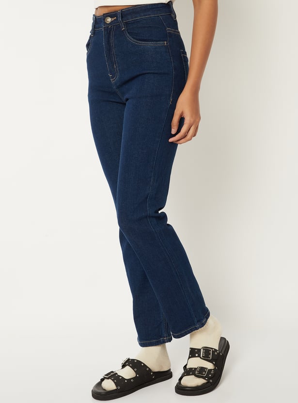 Women High Rise Straight Fit Jeans
