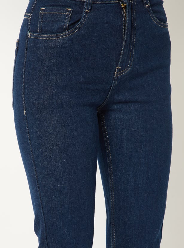 Women High Rise Straight Fit Jeans