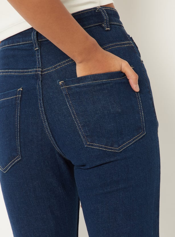 Women High Rise Straight Fit Jeans