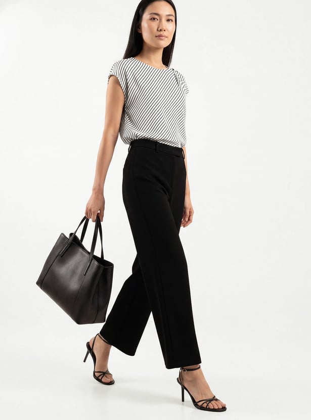 Women Solid Trousers