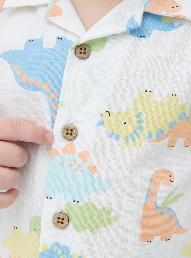 Boys Printed Shorts Set