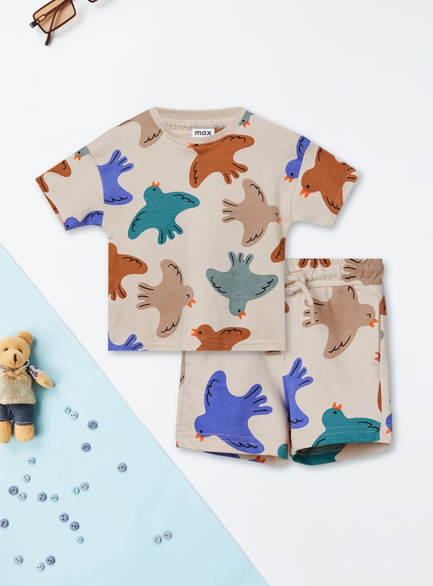 Boys Printed T-shirt and Shorts Set