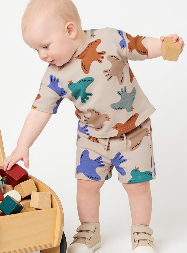 Boys Printed T-shirt and Shorts Set