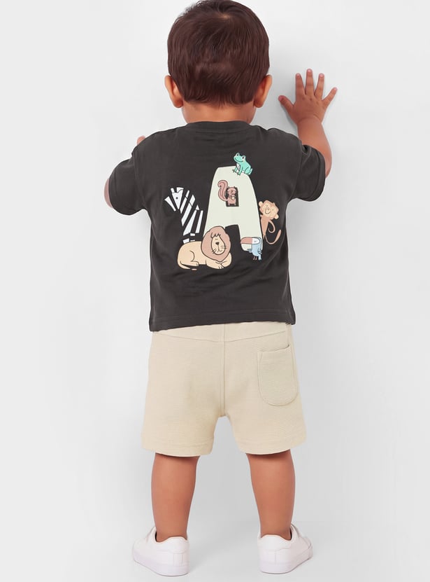 Boys Printed T-shirt with Shorts