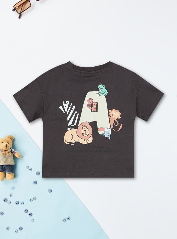Boys Printed T-shirt with Shorts