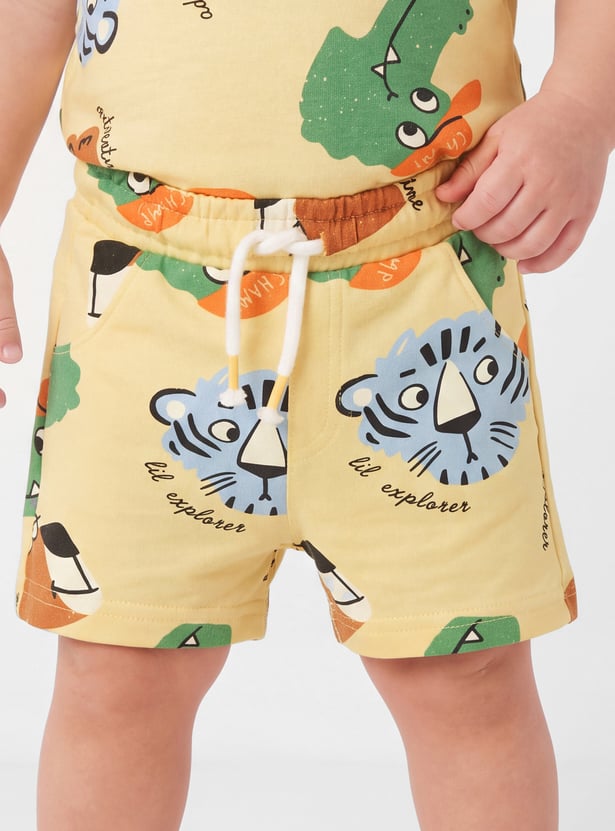 Boys Printed Shorts Set