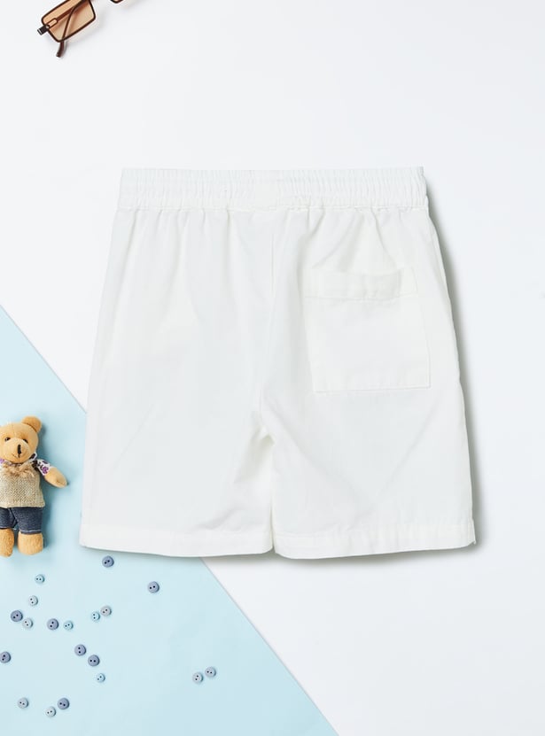Boys Striped and Giraffe Embroidered Dungaree Set