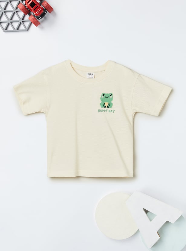 Boys Embroidered T-shirt with Shorts Set