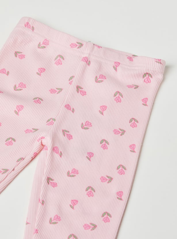 Girls Printed Leggings - Pack of 2