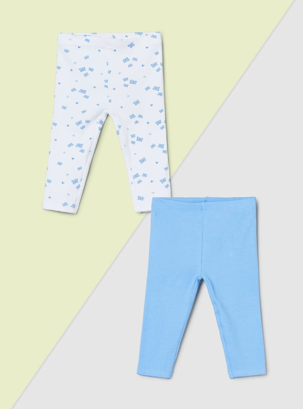 Girls Printed Leggings - Pack of 2