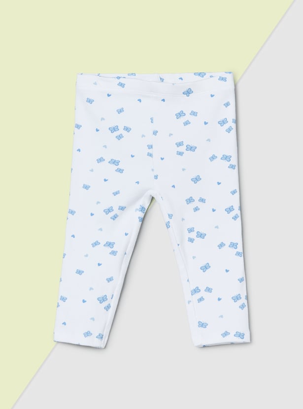 Girls Printed Leggings - Pack of 2