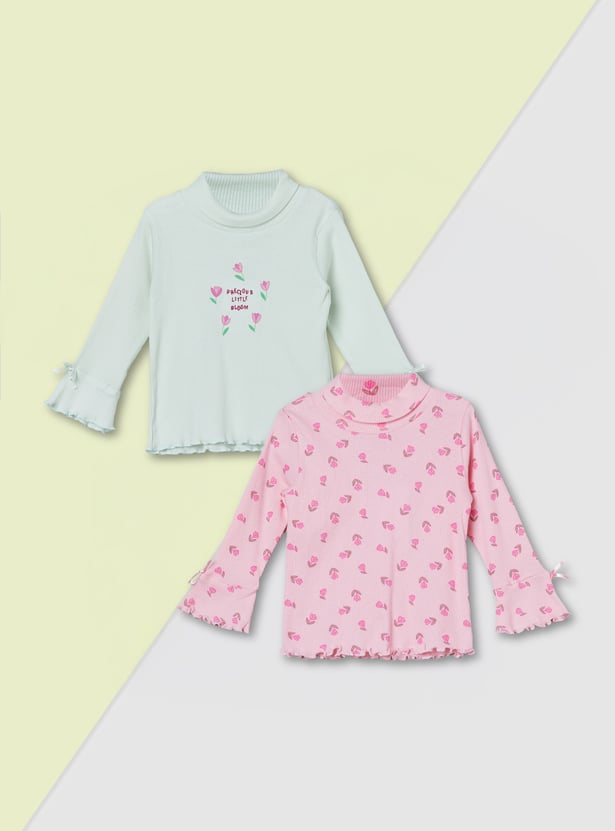 Girls Printed Tops - Pack of 2