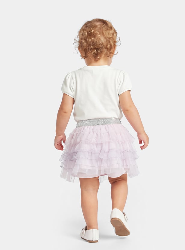 Girls Bunny Print Skirt Set