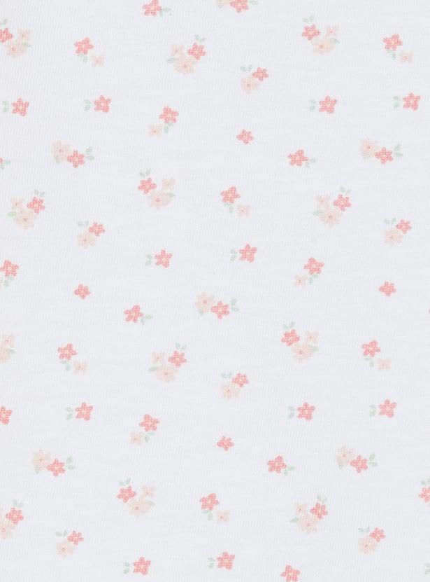 Girls Floral Embroidered Pinafore Dress with T-shirt