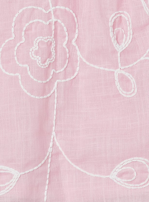 Girls Embroidered Shorts Set