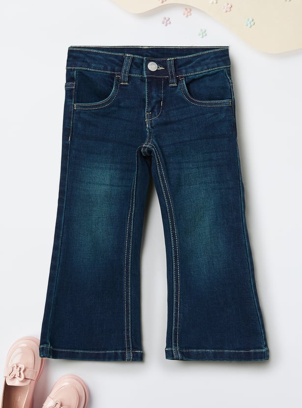 Girls Mid-Rise Flared Jeans