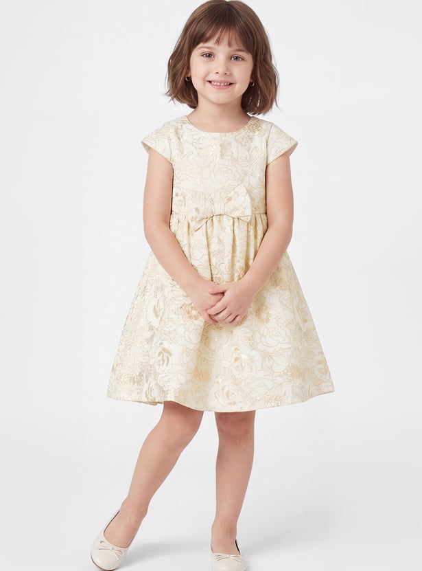 Girls Floral Embroidered Dress