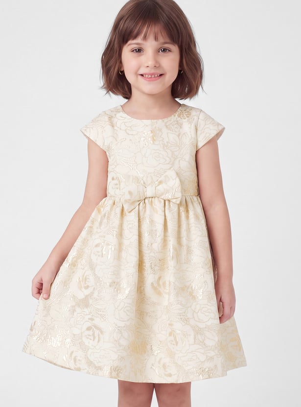 Girls Floral Embroidered Dress
