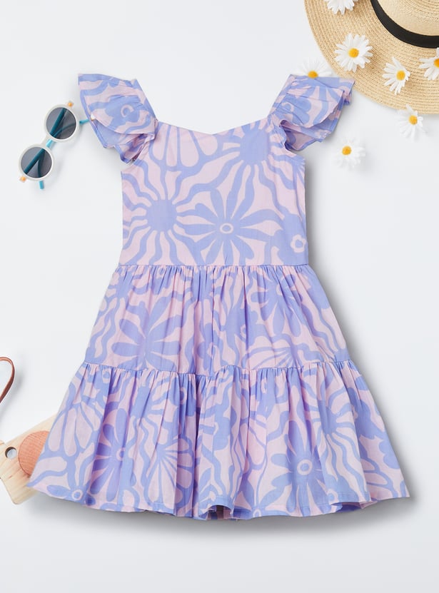Girls Floral Print Dress