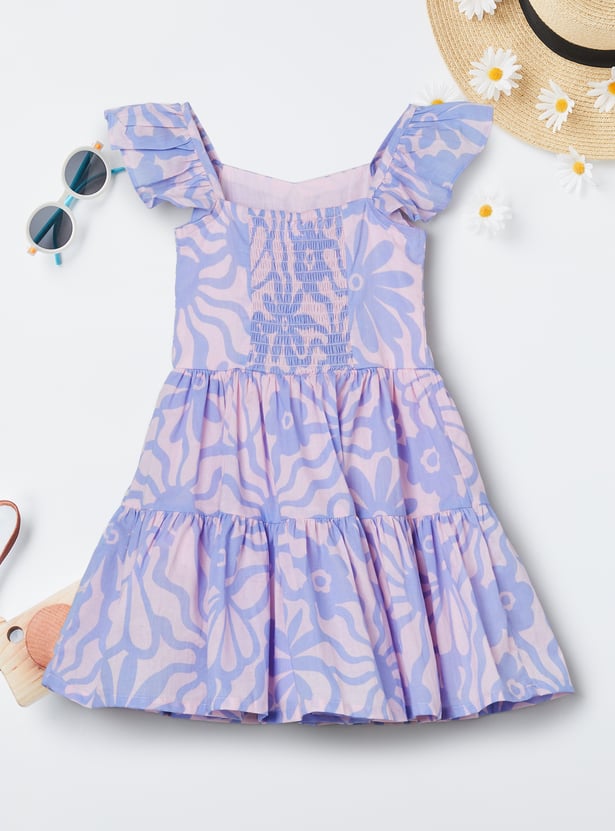 Girls Floral Print Dress