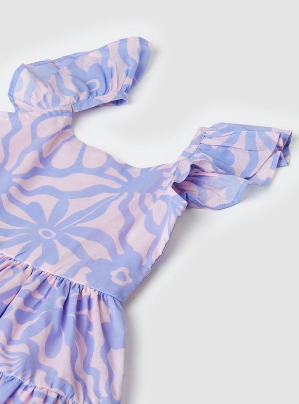 Girls Floral Print Dress