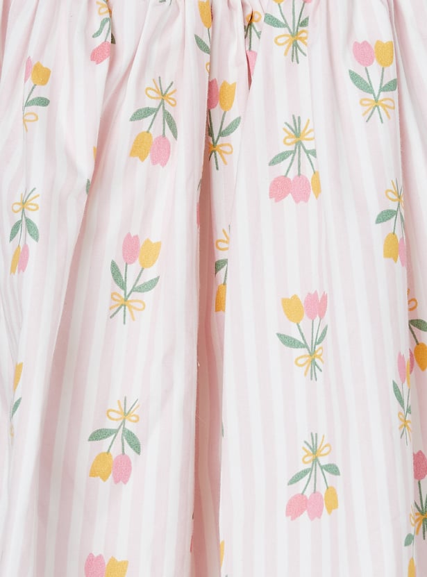 Girls Floral Print Dress