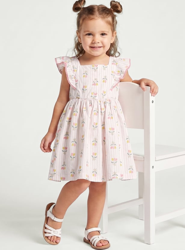 Girls Floral Print Dress
