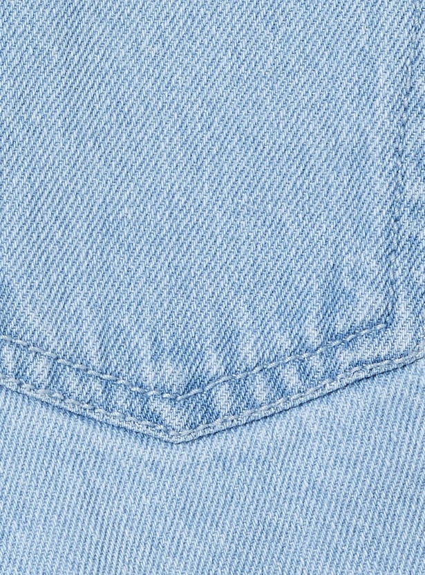 Girls Embroidered Denim Shorts