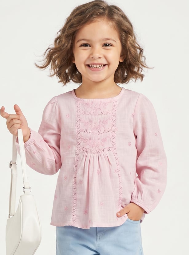 Girls Embroidered Top