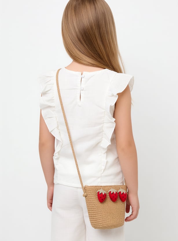 Girls Embroidered Trousers Set