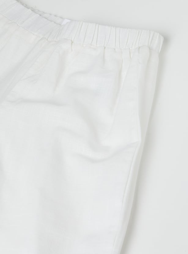 Girls Embroidered Trousers Set