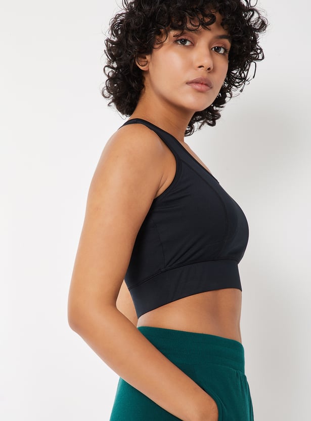 Women Solid Sports Bra