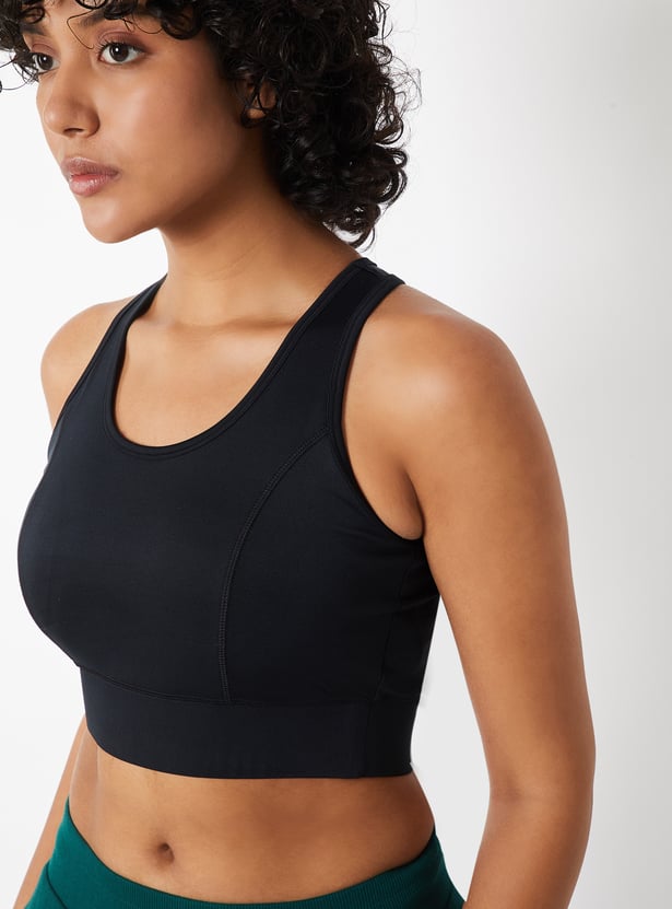 Women Solid Sports Bra