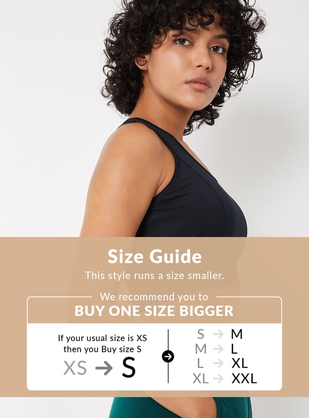Women Solid Sports Bra