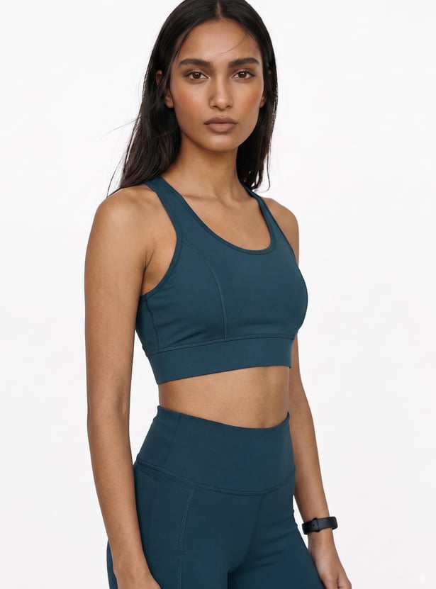 Women Solid Sports Bra