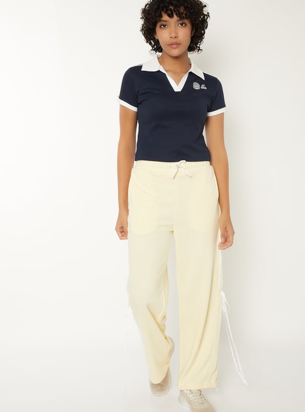 Women Solid Polo T-shirt