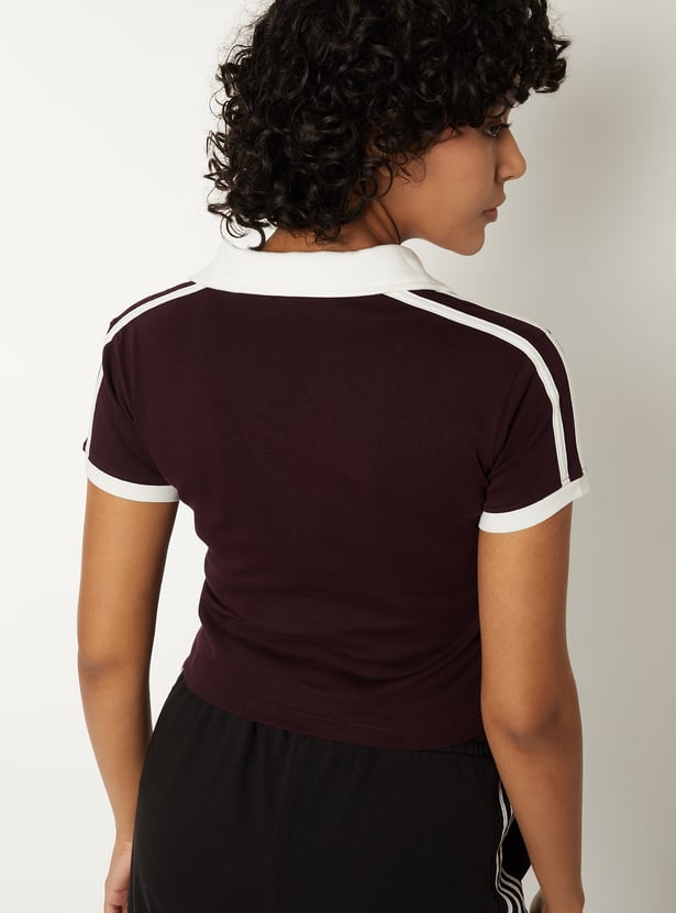 Women Solid Polo T-shirt