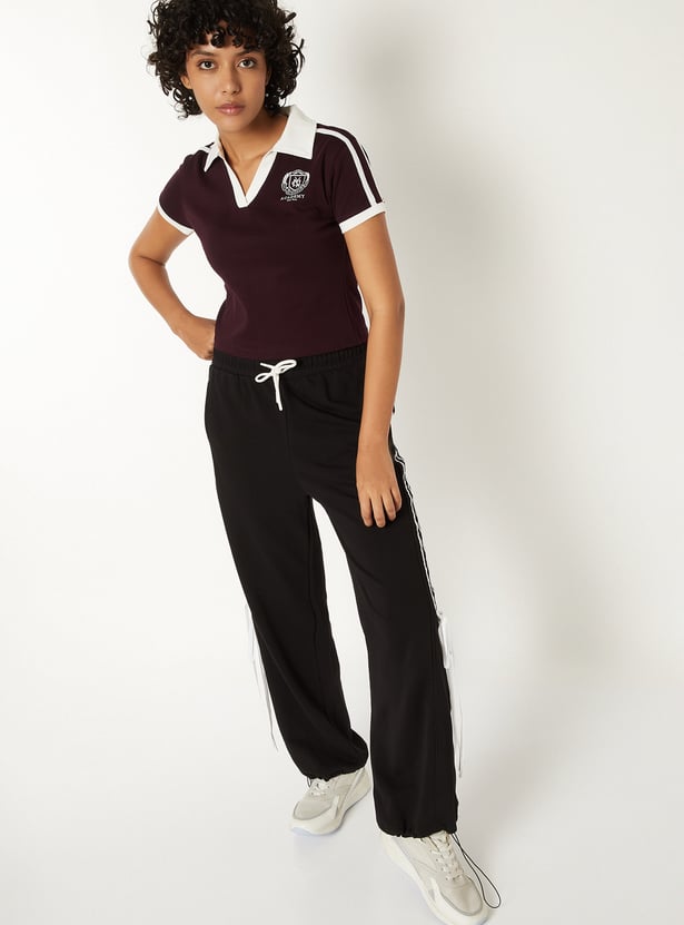 Women Solid Polo T-shirt