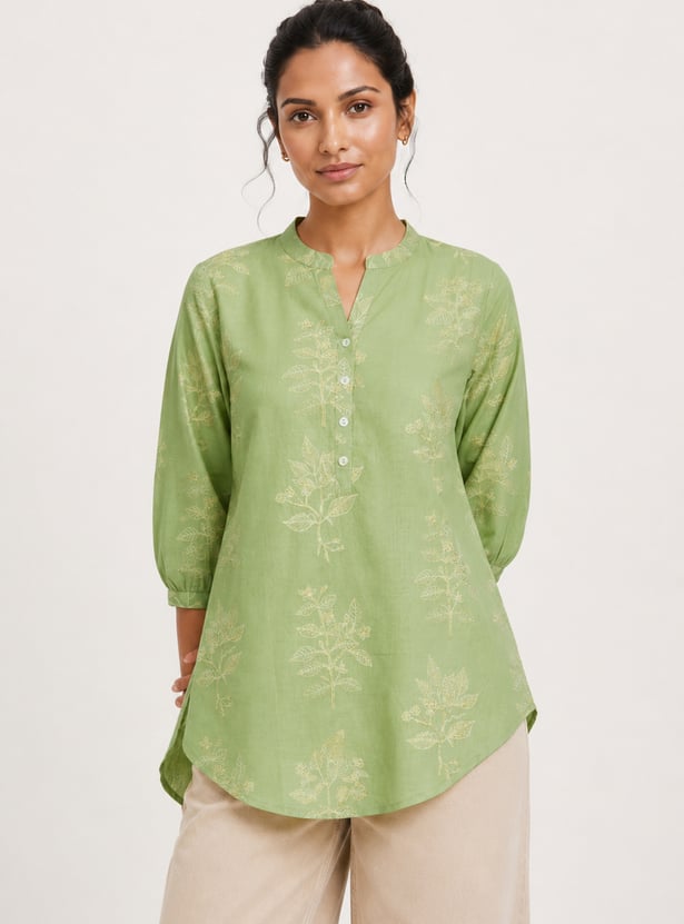 Women Floral Print Straight Kurti