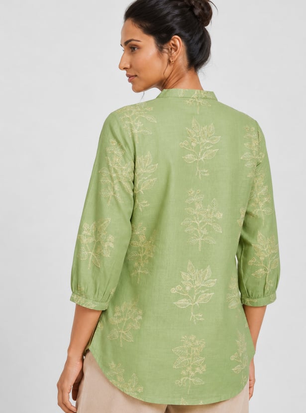 Women Floral Print Straight Kurti