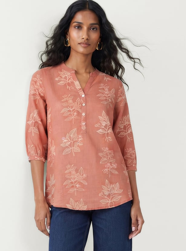 Women Floral Print Straight Kurti