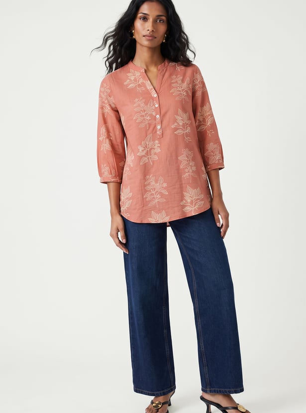 Women Floral Print Straight Kurti
