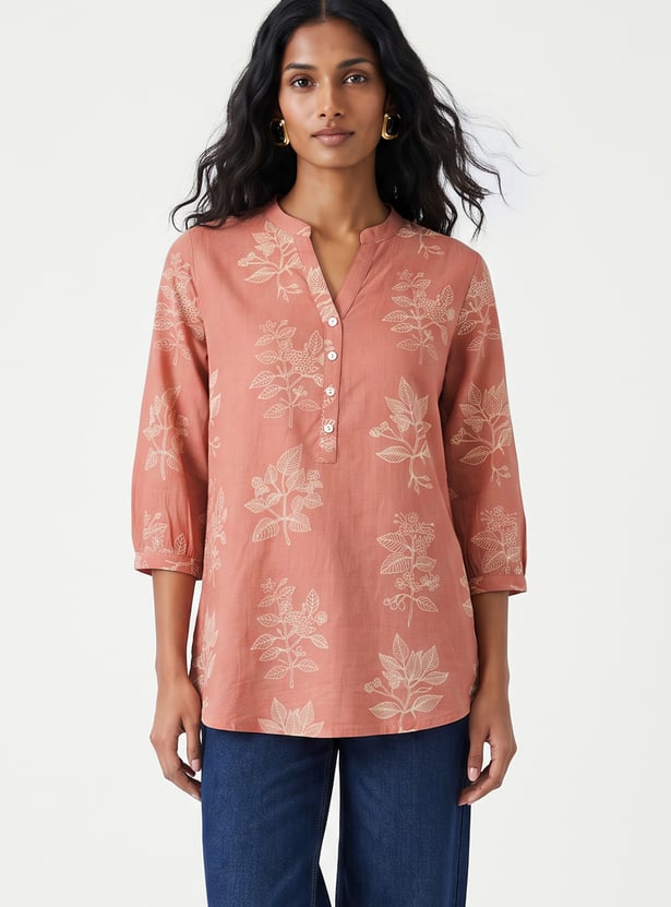 Women Floral Print Straight Kurti
