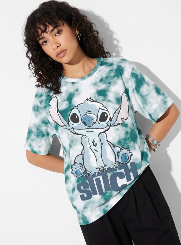 URB_N Women Oversized Stitch Character T-shirt