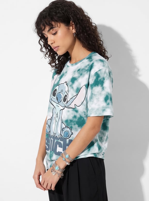URB_N Women Oversized Stitch Character T-shirt