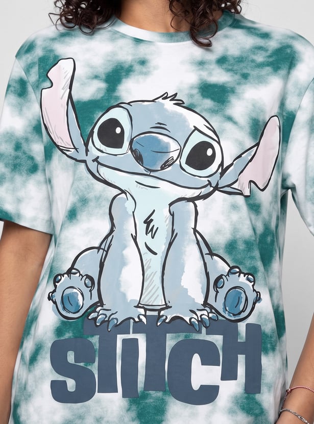 URB_N Women Oversized Stitch Character T-shirt