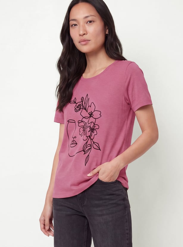 Women Floral Print T-shirt