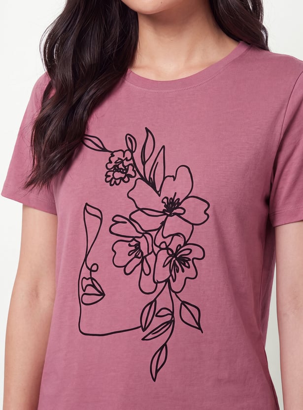 Women Floral Print T-shirt
