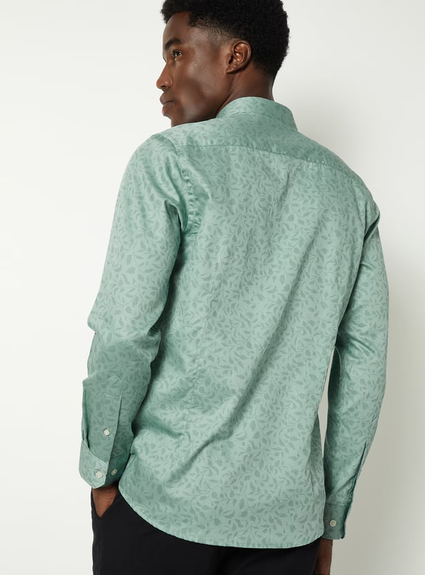 Men Floral Print Slim Fit Shirt